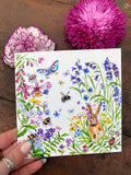 Wildflowers and Hidden Hare Card