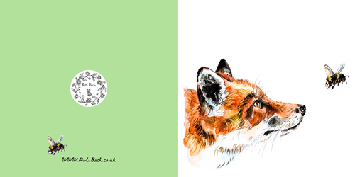 Curious Fox and Bumblebee Card