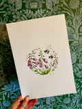 Original Foxgloves & Bees - A4
